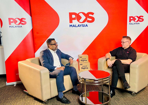 Gautam Kumar of FarEye and Charles Brewer of Pos Malaysia in conversation