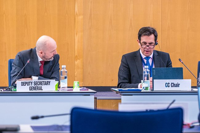 CC chair at a past General assemblz session