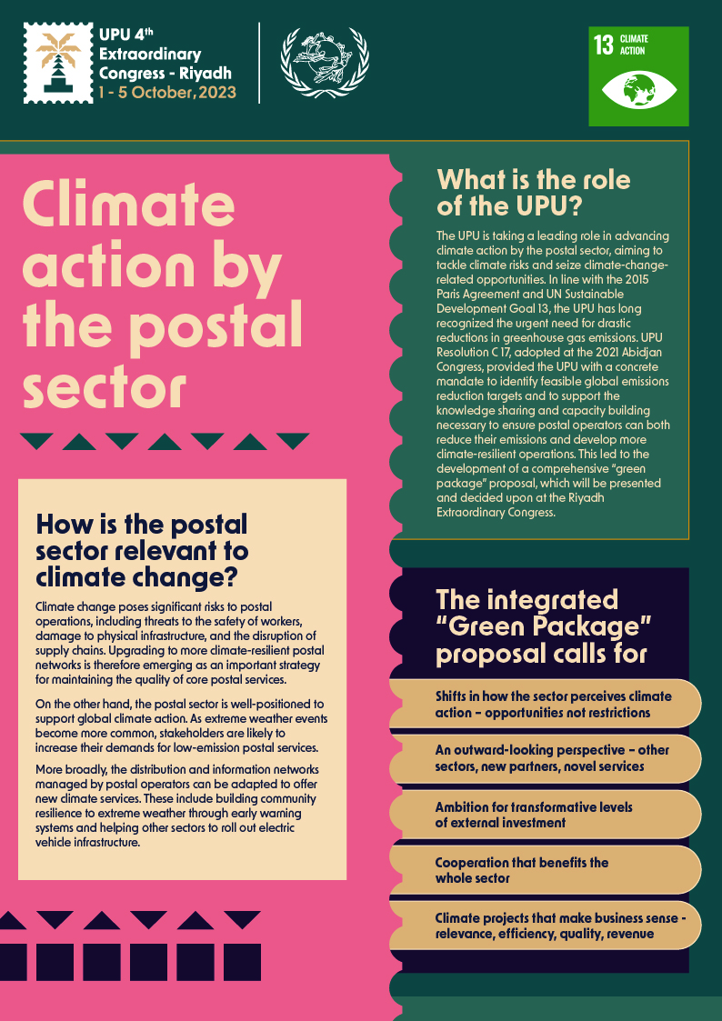 Factsheet: Climate Action by the Postal Sector